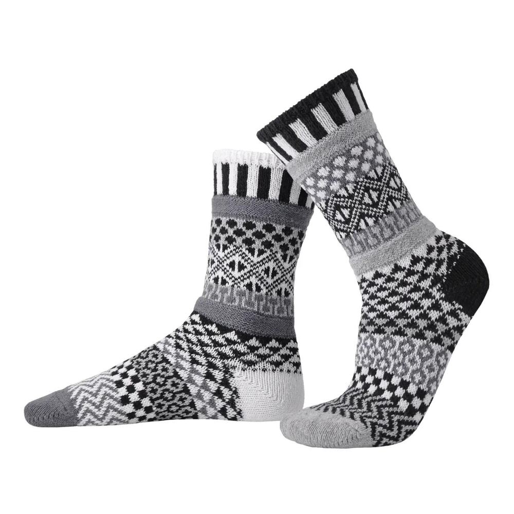 Solmate Midnight Mismatched Crew Socks – Unisex Small – WMN 6-8 MEN 5-7